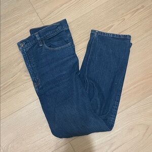 Abercrombie & Fitch Dark Blue 90s High Rise Straight Jeans
